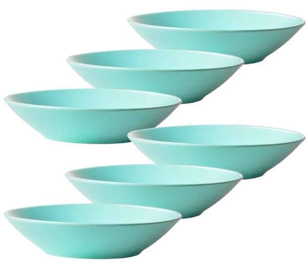 Set 6 farfurii adanci Verde menta, 21 cm