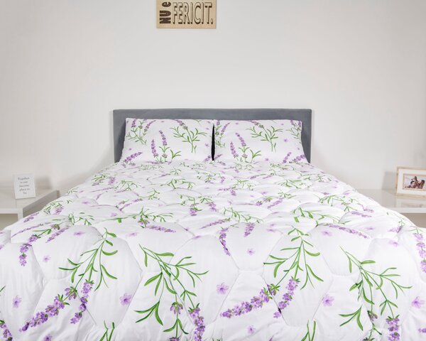 Pilota matlasata Lavanda Confort 140x200 cm, 500 g, microfibra, iarna, foarte groasa