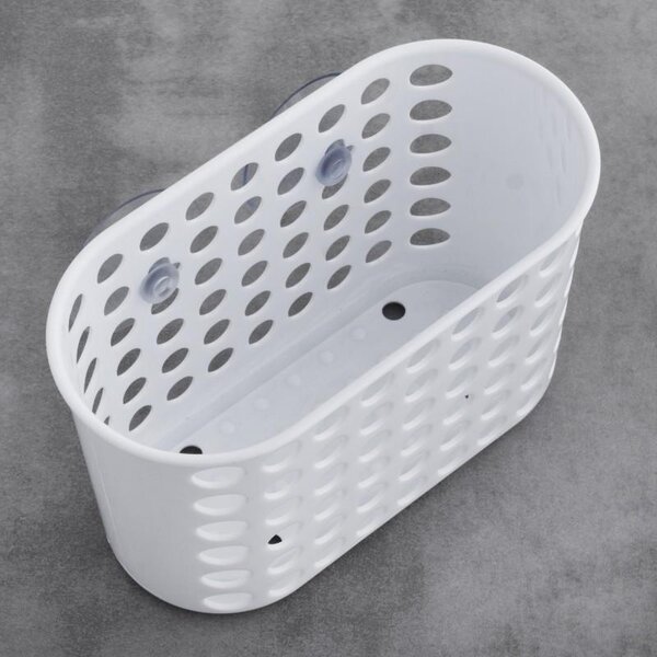 Erga Erga, cos de baie pentru cosmetice 19x8x12 cm pentru ventuze, alb, ERG-YKA-RY.KPW0200