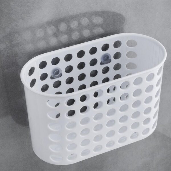 Erga Erga, cos de baie pentru cosmetice 19x8x12 cm pentru ventuze, alb, ERG-YKA-RY.KPW0200