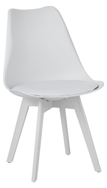 Scaun Model Gaston, Alb, 48.5x53.5x81.5 cm