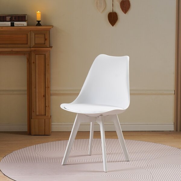 Scaun Model Gaston, Alb, 48.5x53.5x81.5 cm