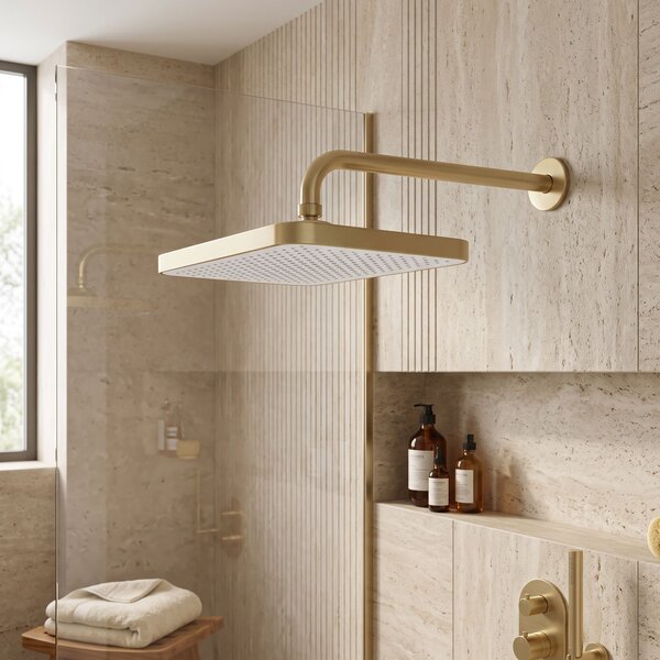 Pălărie de duș dreptunghiulară REA JS-032 Brushed Gold