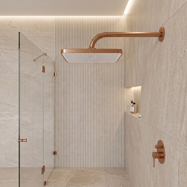 Pălărie de duș dreptunghiulară REA JS-032 Brushed Copper