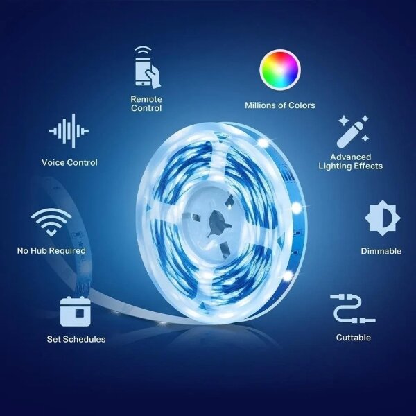 TP-Link - Bandă LED RGBW dimabilă 5 m LED/13,5W/230V Wi-Fi