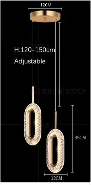 Lampă decorativă LED suspendată Dorelia – Aurie