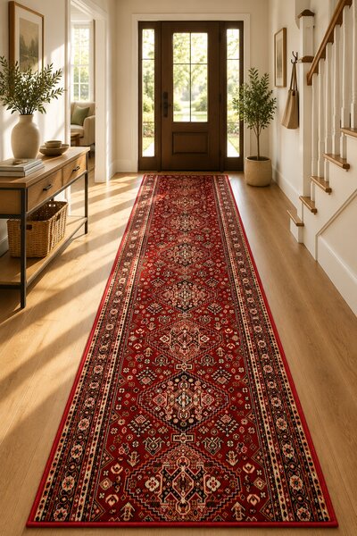 Traversa Covor, Lotos 15040, Grena, Latime 120 cm, Diverse Lungimi, 1800 gr mp
