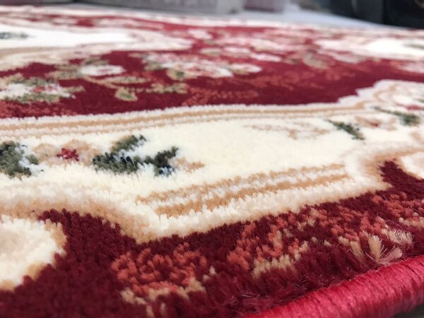 Traversa, Model Clasic 570 210, Festonata, Latime 80 cm, Crem Rosu 80 x 200