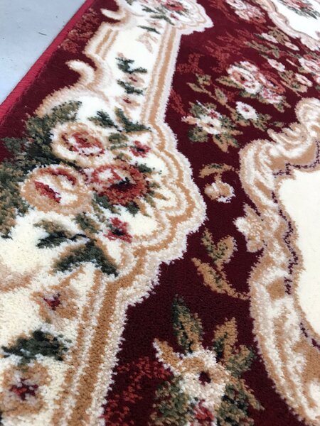 Traversa, Model Clasic 570 210, Festonata, Latime 80 cm, Crem Rosu 80 x 200