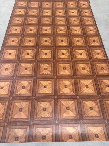 Covorul PVC linoleum Victoria, Latimi 1.5 m 2m , Maro, Suport Pasla 200 x 200