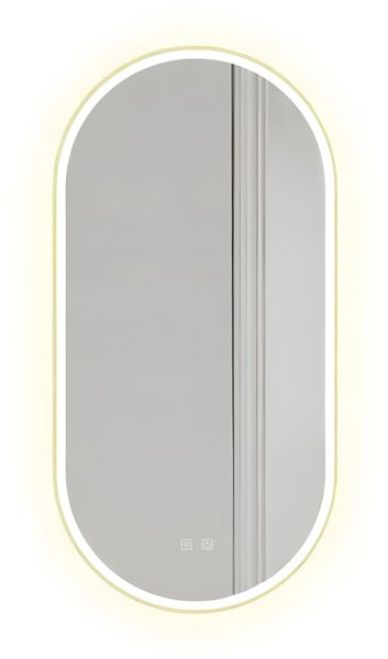 Oglindă LED OVL 50x100cm Gold