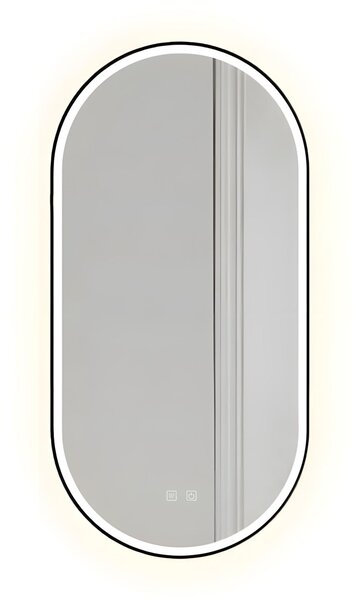 Oglindă LED OVL 50x100cm Black