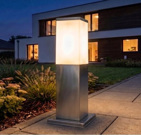 Brilagi - Lampă de exterior NOVA 1xE27/15W/230V 40 cm IP44 crom mat
