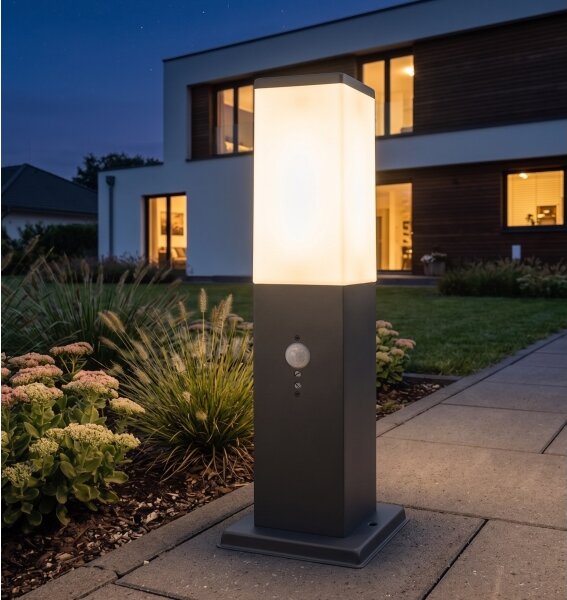 BRILAGI - Lampă de exterior cu senzor NOVA 1xE27/15W/230V 40 cm IP44 antracit