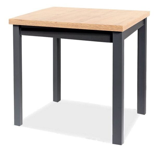 Masă de sufragerie Alfred (stejar + negru) (pentru 4 persoane). Promo -6%. 1049841