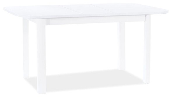 Masă de sufragerie extensibilă 105-140 cm Daniel (alb mat + alb mat) (pentru 4 până la 6 persoane). 1050098