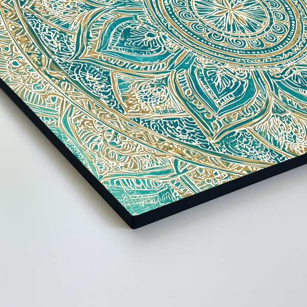 DUBLEZ | Mandala turcoaz de perete - Puritate | Imprimare UV premium