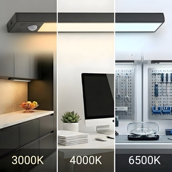 Set de 2 corpuri LED reîncărcabile pentru mobilier cu senzor VIRO LED/1W/800 mAh 20 cm CCT negru