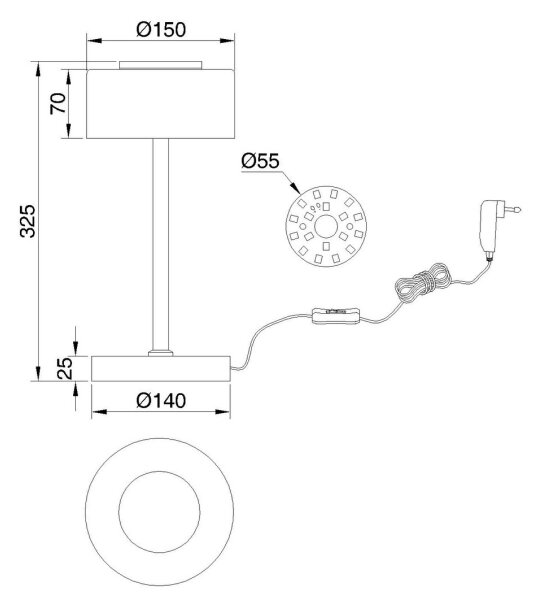 Globo 16024T - Lampă de birou LED BELINDA, 6W, 230V