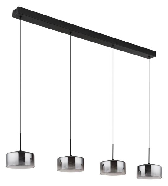 Globo 16024-4 - candelabru LED suspendat pe cablu BELINDA LED/24W/230V negru/fumuriu