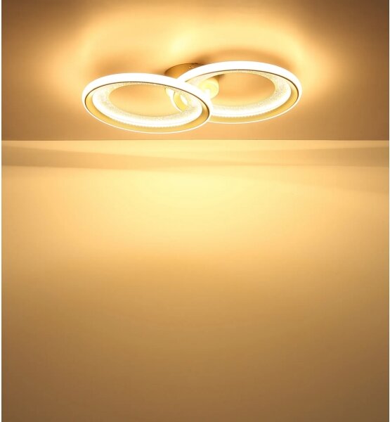 Globo 48064-30S - Lampă de tavan GLITRA cu LED, 30 W, 230 V, 3000 K, 31,5 x 52,5 cm