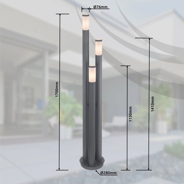 Globo 3159-3A - Lampă de exterior BOSTON 3xE27/23W/230V IP44