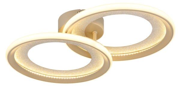 Globo 48064-30S - Lampă de tavan GLITRA cu LED, 30 W, 230 V, 3000 K, 31,5 x 52,5 cm