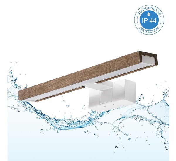 Brilagi-LED Lumină pentru oglindă de baie 3-în-1 WOODY MIRROR LED/8W/230V 40 cm IP44 alb/stejar