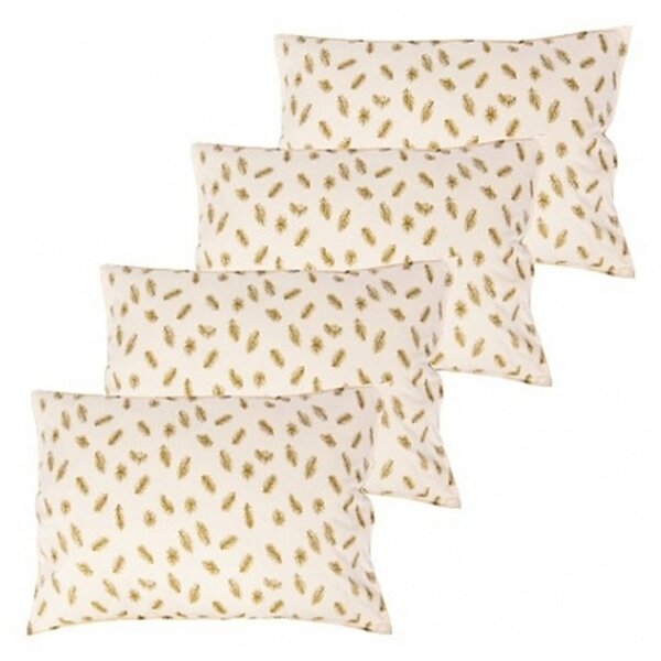 Set 2 perne din puf de gasca cu invelis din bumbac 50 x 70 cm