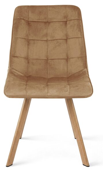 Scaun de dining CIEZA VELVET, maro