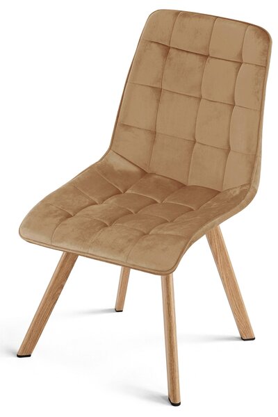 Scaun de dining CIEZA VELVET, maro