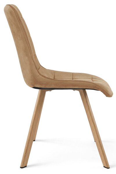 Scaun de dining CIEZA VELVET, maro