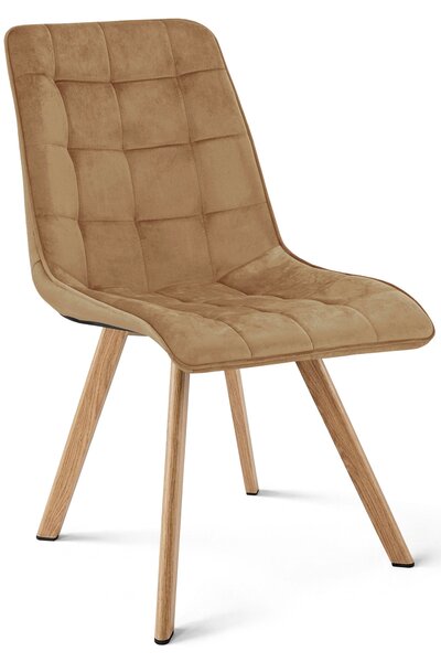Scaun de dining CIEZA VELVET, maro
