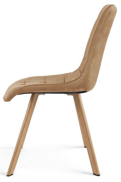 Scaun de dining CIEZA VELVET, maro