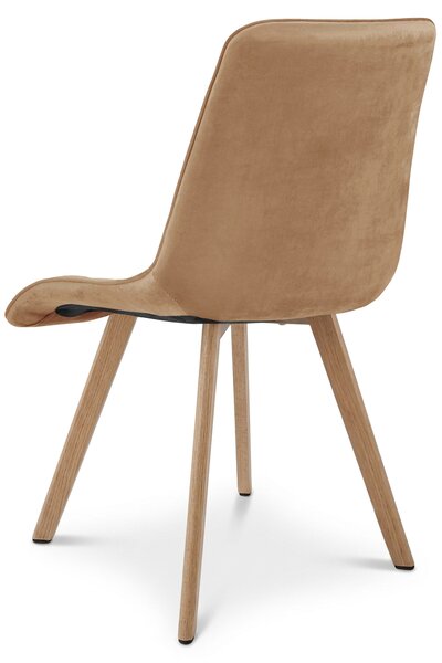 Scaun de dining CIEZA VELVET, maro