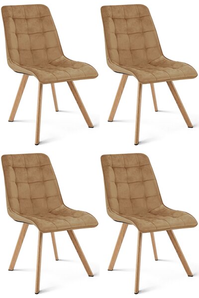 Scaun de dining CIEZA VELVET, maro