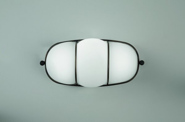 Aplică SIRU CAGE 1xGX53/10W/230V 22 cm negru/alb sticlă venețiană