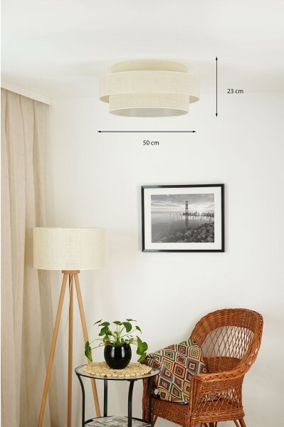 Plafonieră Brilagi SPACE YUTE LED/12W/230V d. 50 cm crem
