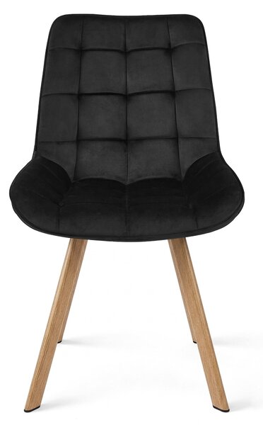 Scaun de masa SORIA VELVET, neagra