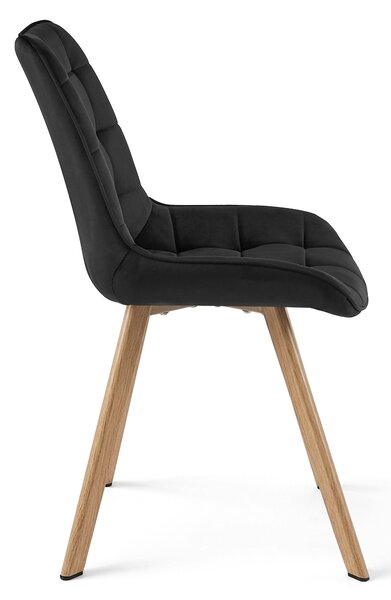 Scaun de masa SORIA VELVET, neagra
