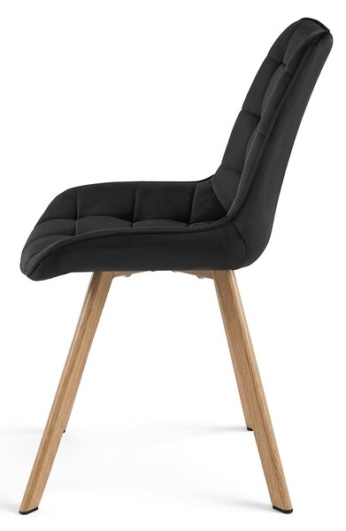 Scaun de masa SORIA VELVET, neagra