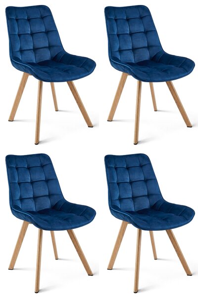 Scaun de masa SORIA VELVET, albastru