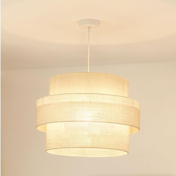Lustră pe cablu Brilagi SPACE YUTE 1xE27/15W/230V d. 50 cm crem/alb