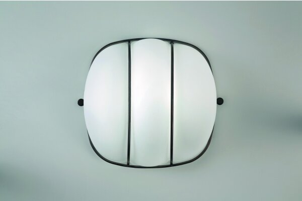 Aplică SIRU CAGE 1xGX53/10W/230V 20 cm negru/alb sticlă venețiană