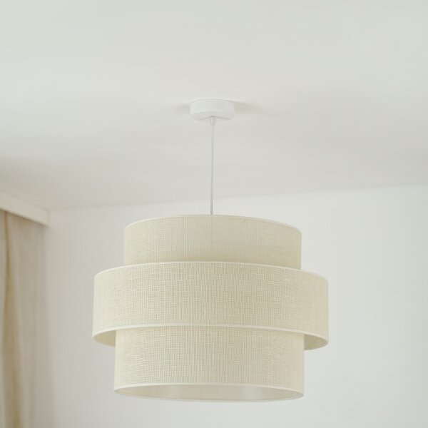 Lustră pe cablu Brilagi SPACE YUTE 1xE27/15W/230V d. 50 cm crem/alb