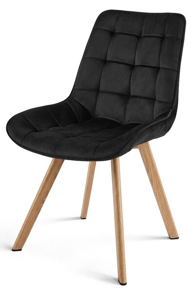 Scaun de masa SORIA VELVET, neagra