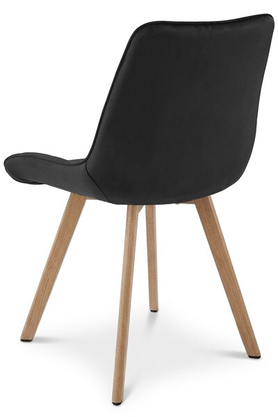 Scaun de masa SORIA VELVET, neagra