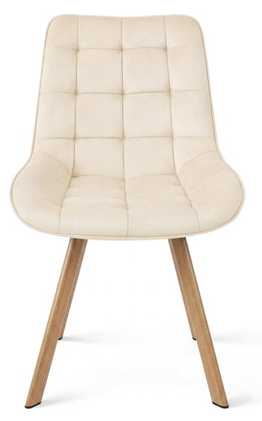 Scaun de dining SORIA VELVET, bej deschis