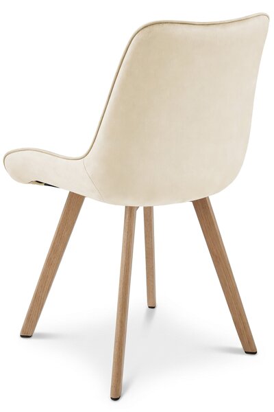 Scaun de dining SORIA VELVET, bej deschis