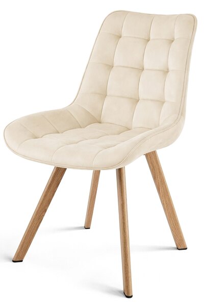 Scaun de dining SORIA VELVET, bej deschis